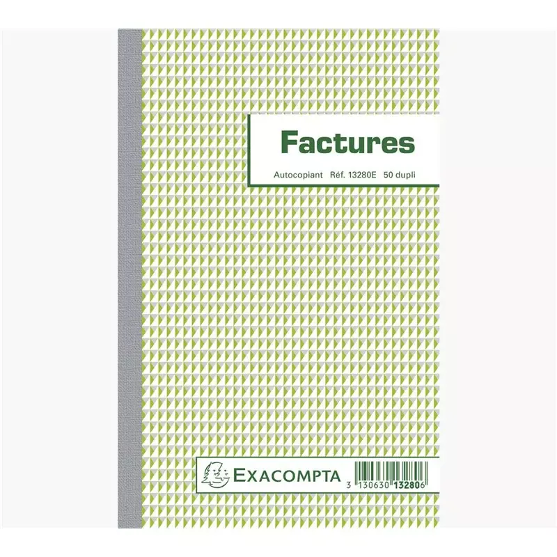Carnet Factures autocopiant 50 feuillets 21x13,5cm sans tva