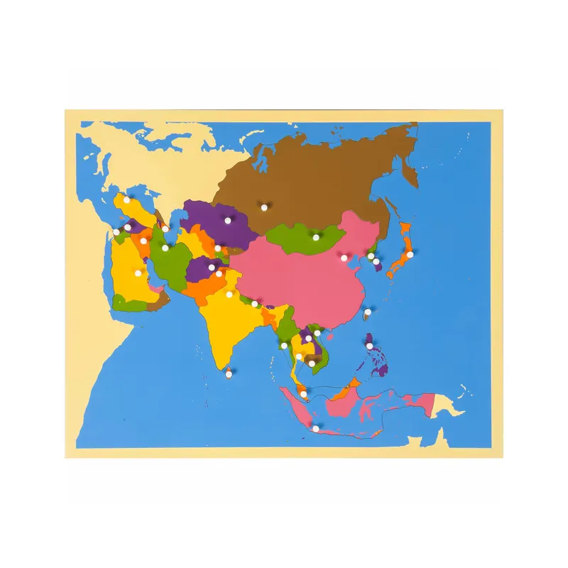 Carte Puzzle de l'Asie Montessori par Nienhuis
