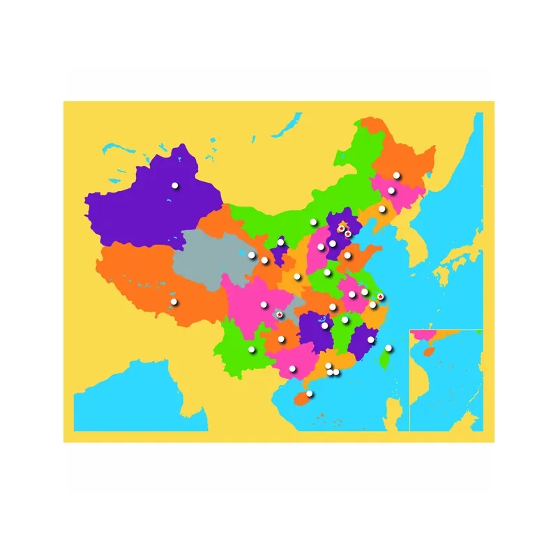 Carte-puzzle de la Chine Montessori - Nienhuis 024300