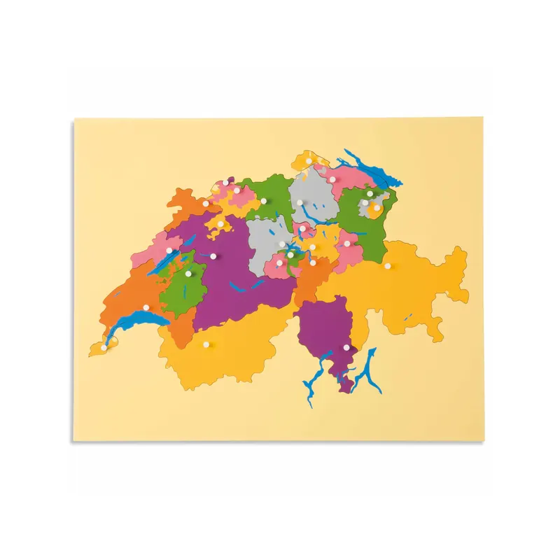 Carte-puzzle de la Suisse Montessori - Nienhuis 0175D0