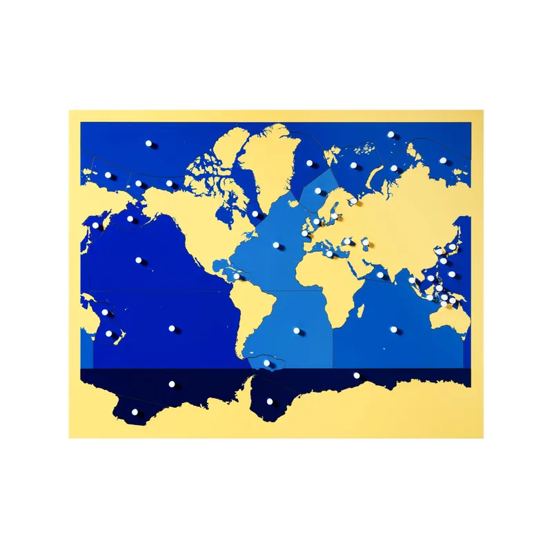 Carte puzzle des mers et océans Montessori - Nienhuis 0177B0