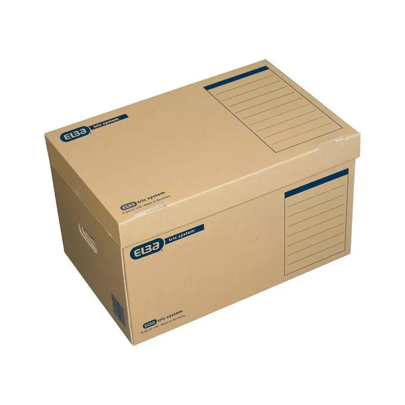 Carton d'archives avec couvercle charnière