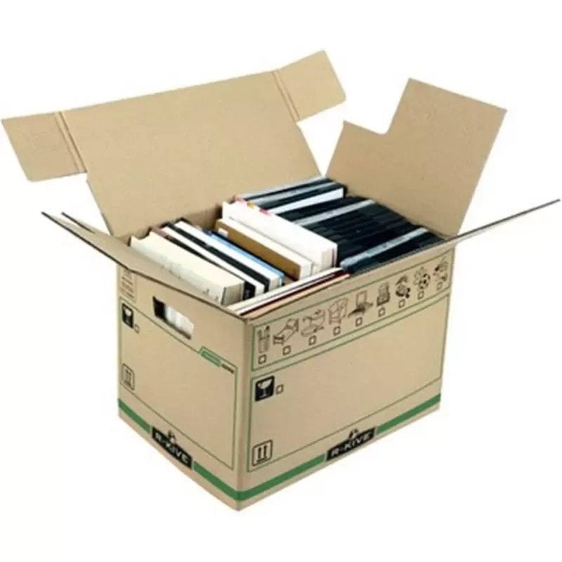 Carton de déménagement - petit - avec poignee - brun
