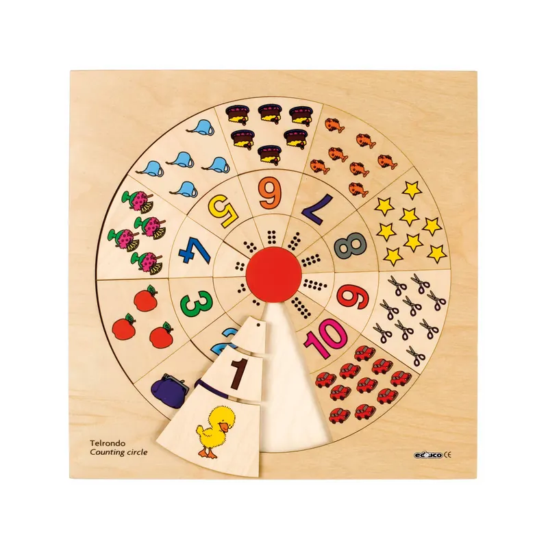 Cercle à compter - Activité de numération puzzle encastrement