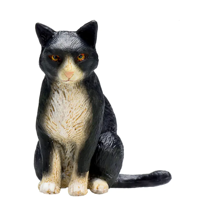 Chat assis noir et blanc - Figurine Mojo 387371
