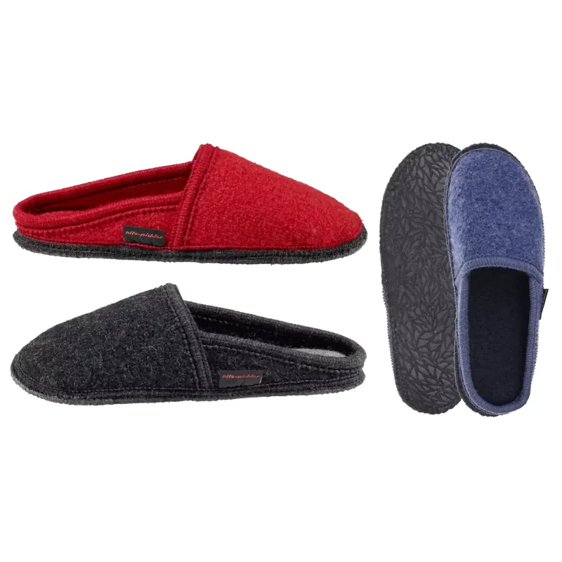 Chaussons laine vierge, façon mules « Virgen »