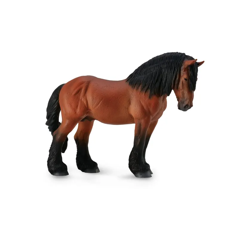 Cheval Ardennais CollectA Male - Figurine étalon bai 88759