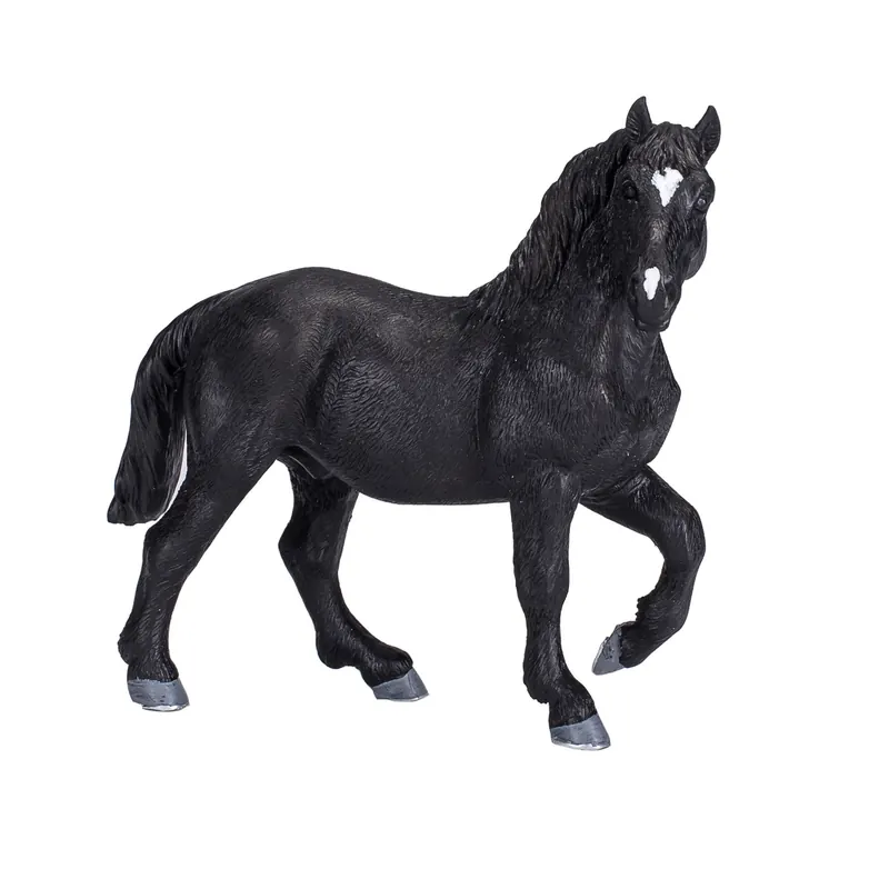 Cheval Percheron Mojo 387396 - figurine étalon noir à collectionner