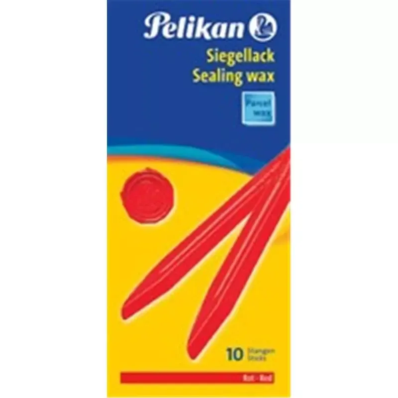 Cire à cacheter Pelikan rouge pour papiers rugueux (10 bâtons)