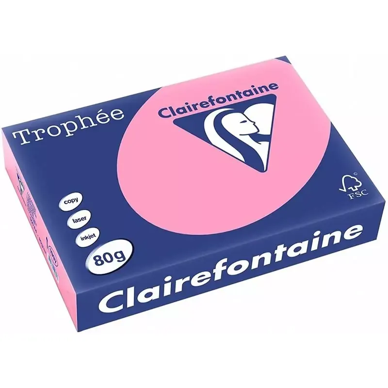 Clairalfa Papier couleur Trophée - A4 - 80 g/m2 - églantine