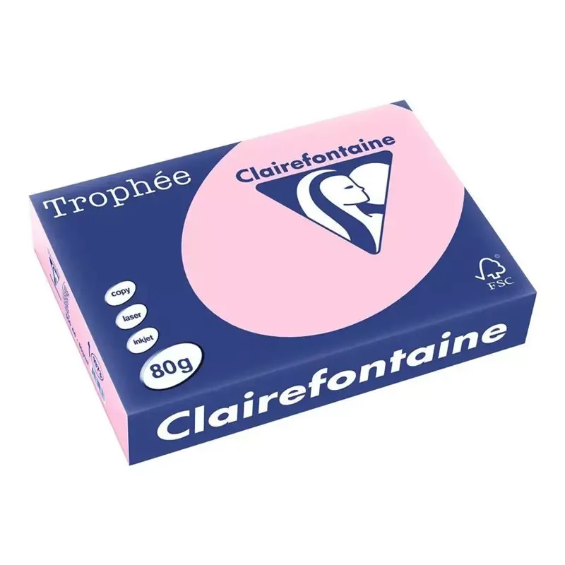 Clairalfa Papier couleur Trophée - A4 - 80 g/m2 - rose