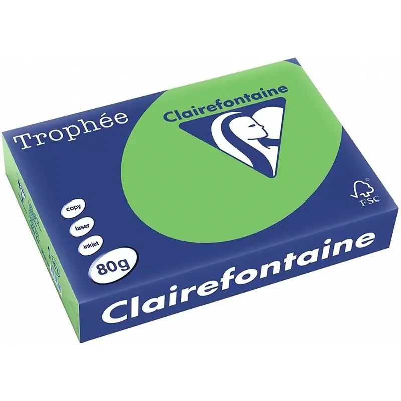 Clairalfa Papier couleur Trophée - A4 - 80 g/m2 - vert menthe