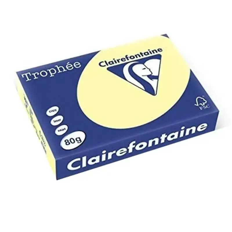 Clairalfa Papier couleur Trophée - A4 - 80g/m2 - canari