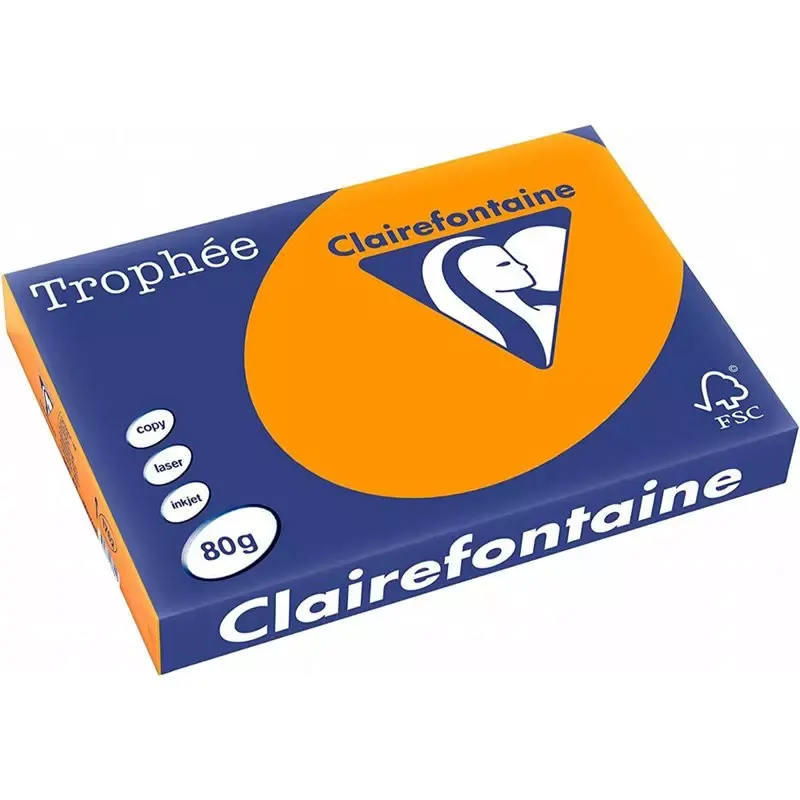 Clairalfa papier universel Trophée, A3, 80 g/m2, orange vif