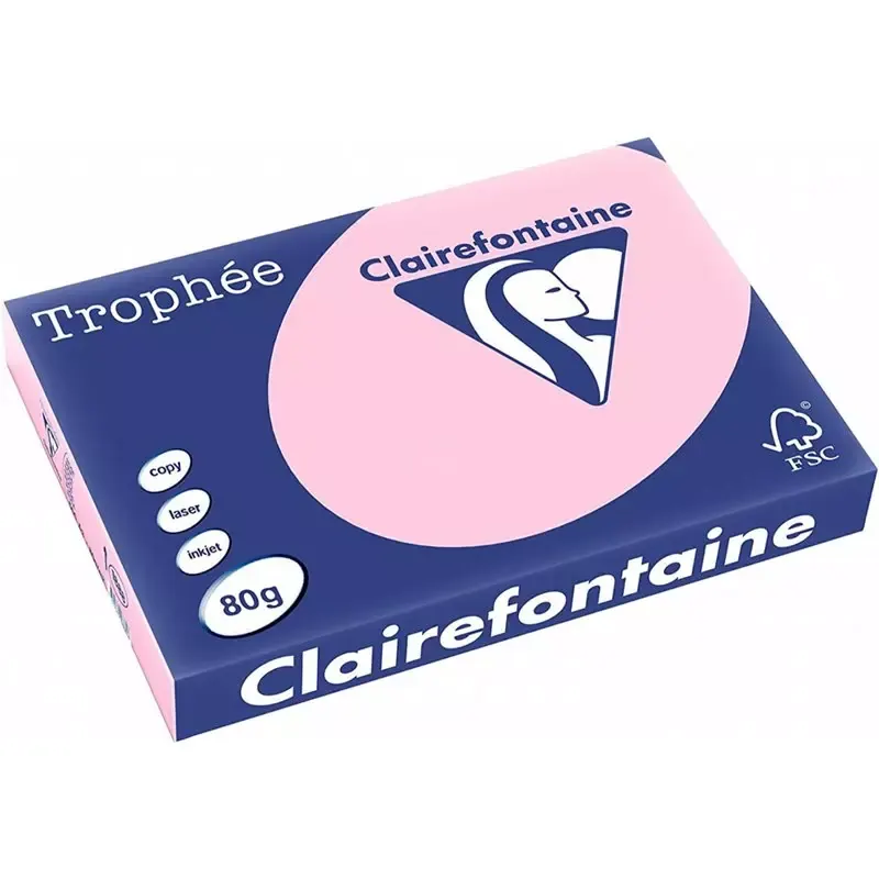 Clairalfa Papier Universel Trophée, A3, 80 g/m2, rose
