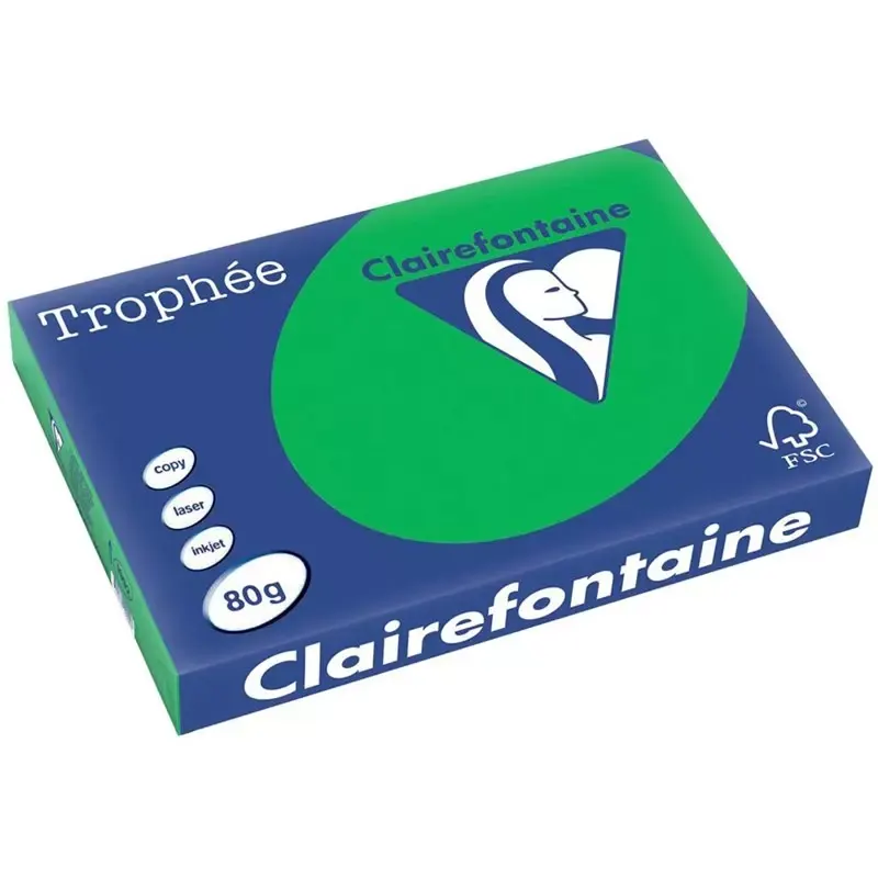 Clairalfa Papier universel Trophée, A3, 80 g/m2,vert billard