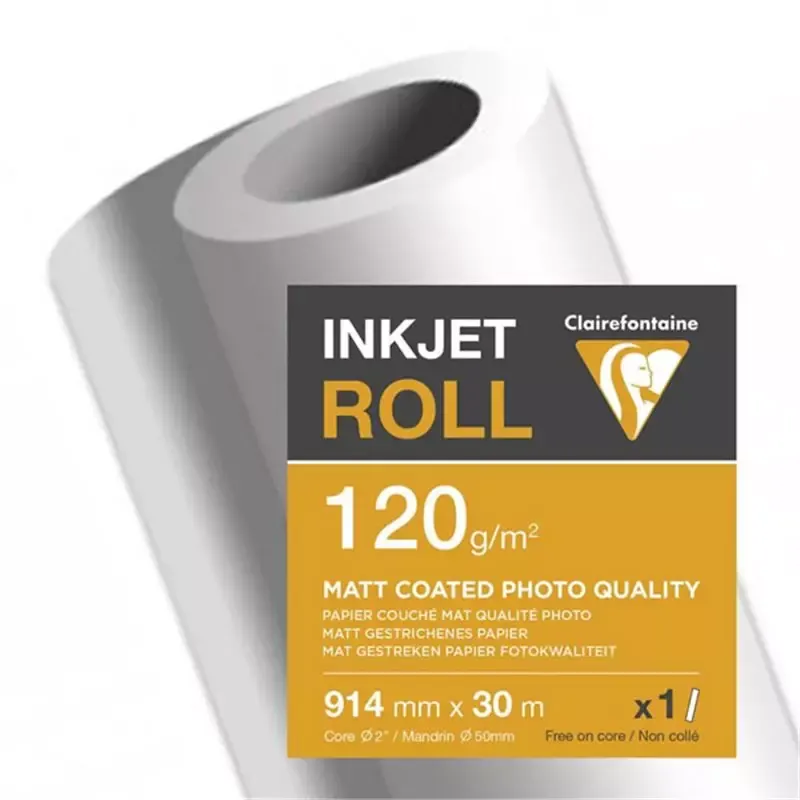 Clairefontaine Papier traceur jet d'encre - 120g/m2 - 91.4 cm x 30 m