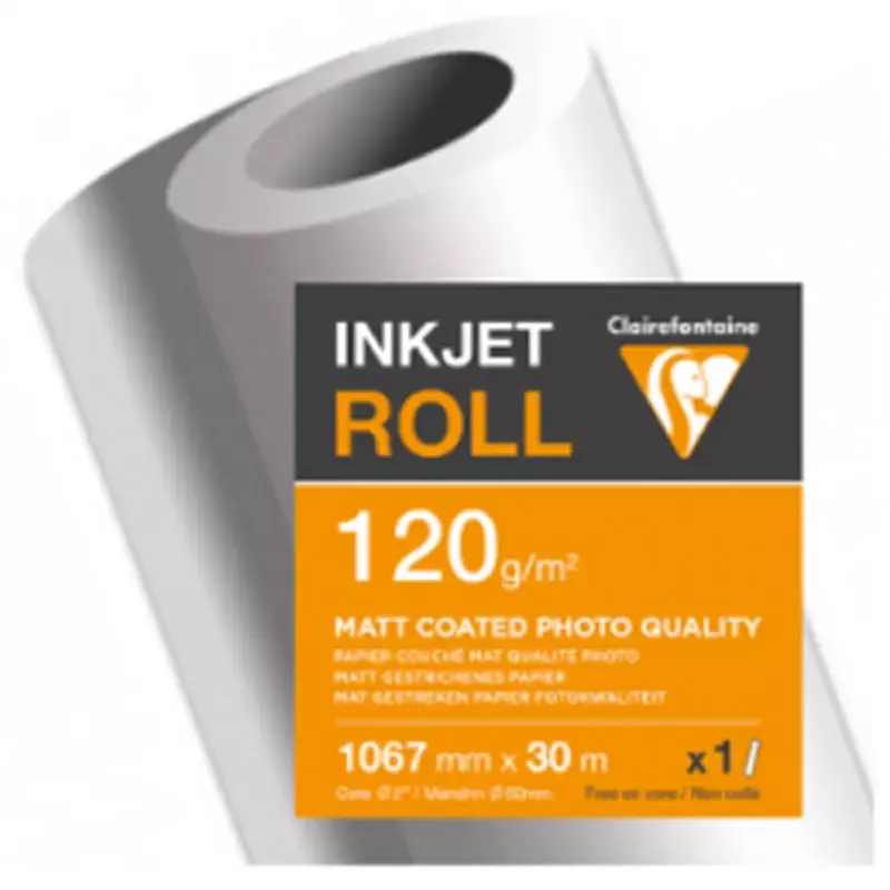 Clairefontaine Papier traceur jet d'encre - 120g/m2 - (l) 106.7 cm x (L)30 m