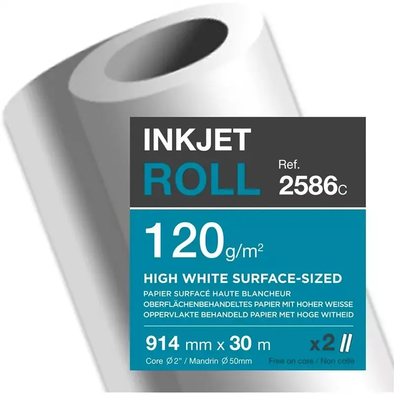 Clairefontaine Papier traceur jet d'encre - 120g/m2 - (l) 91.4cm x (L)30 m