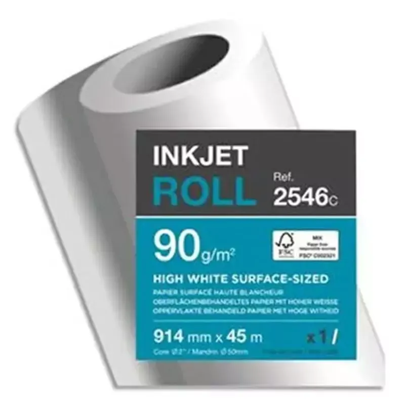 Clairefontaine Papier traceur jet d'encre - 90g/m2 - (l) 91.4cm x (L)45 m