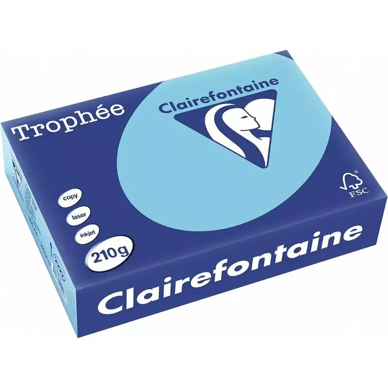 Clairefontaine Papier universel Trophée 250 feuilles A4 210g bleu alizé