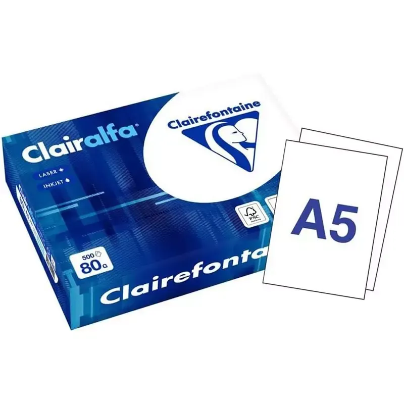 Clairefontaine ramette de papier multifonction A5 - 500 feuilles extra blanc