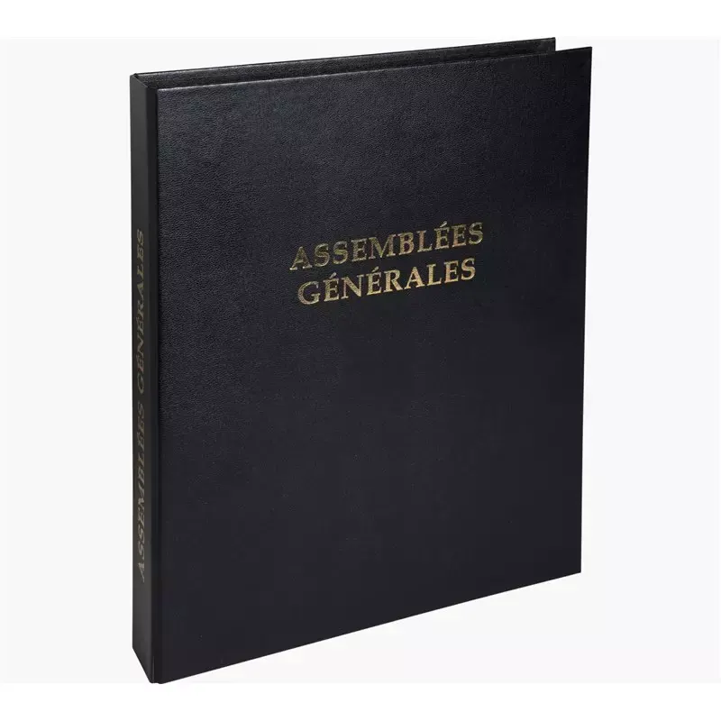 Classeur 4 anneaux marqué "Assemblées générales"