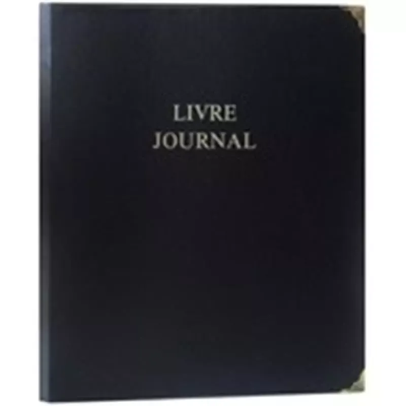 Classeur "Livre journal"- 4 anneaux - en PVC - avec recharge -noir