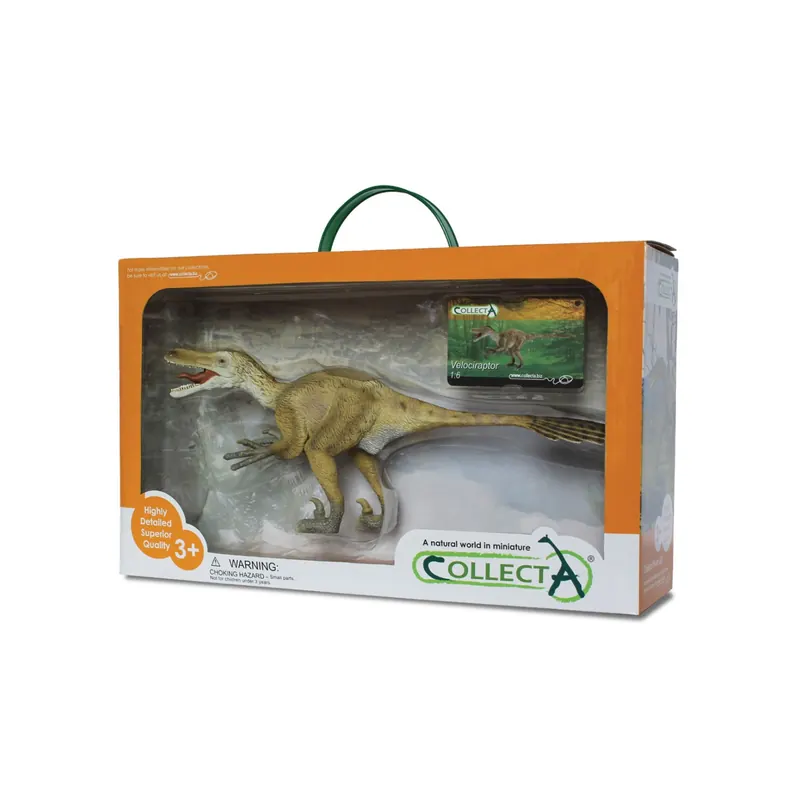 Coffret Figurine dinosaure Velociraptor 1:6 Collecta 89207