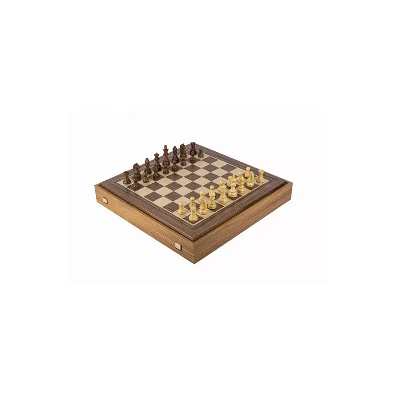 Coffret Jeu d'Échecs Acajou - 50 cm