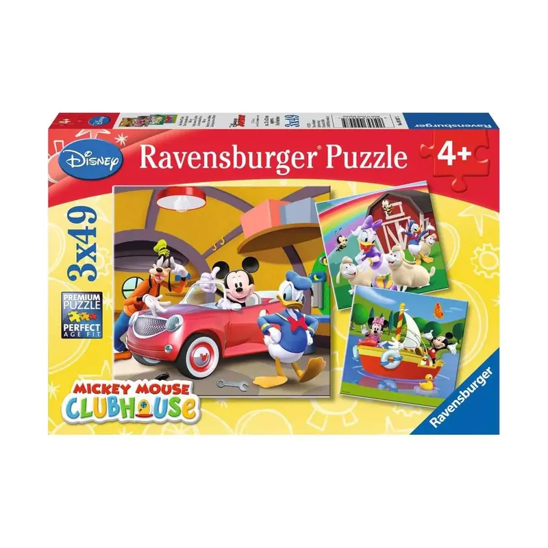 Coffret Puzzles Mickey Mouse - 3 x 49 pièces