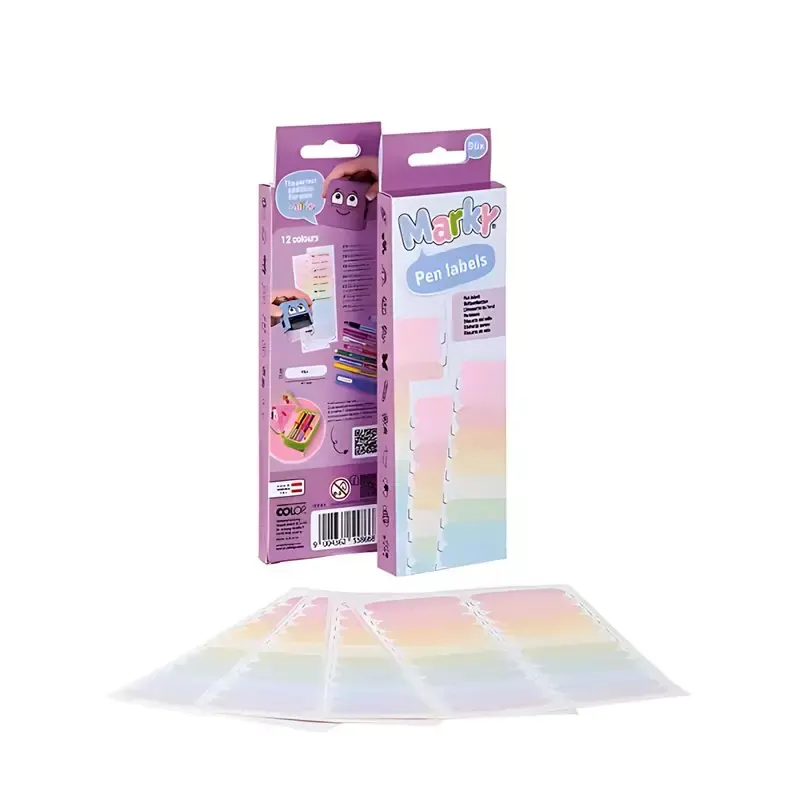 COLOP Étiquette pour crayon Marky - 10 x 42 mm, tons pastel - 96 étiquettes