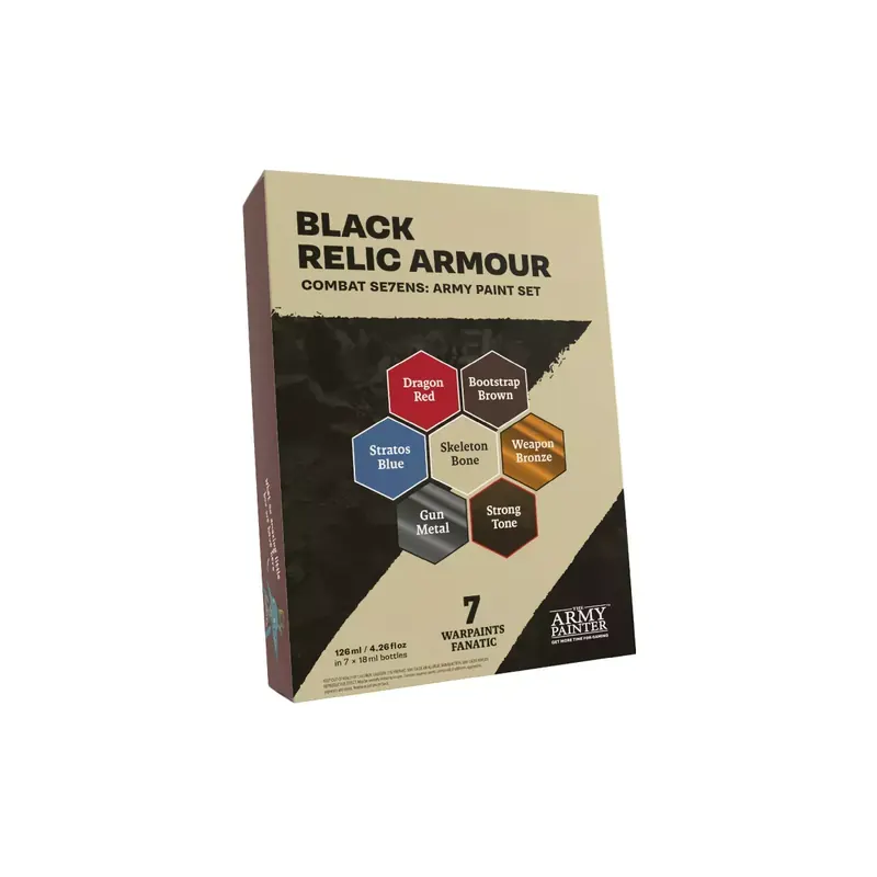 Combat Se7en : Black Relic Armour Paint Set