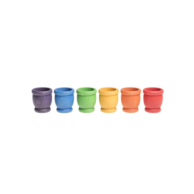 Coquetiers en Bois Naturel - 6 Couleurs Grapat