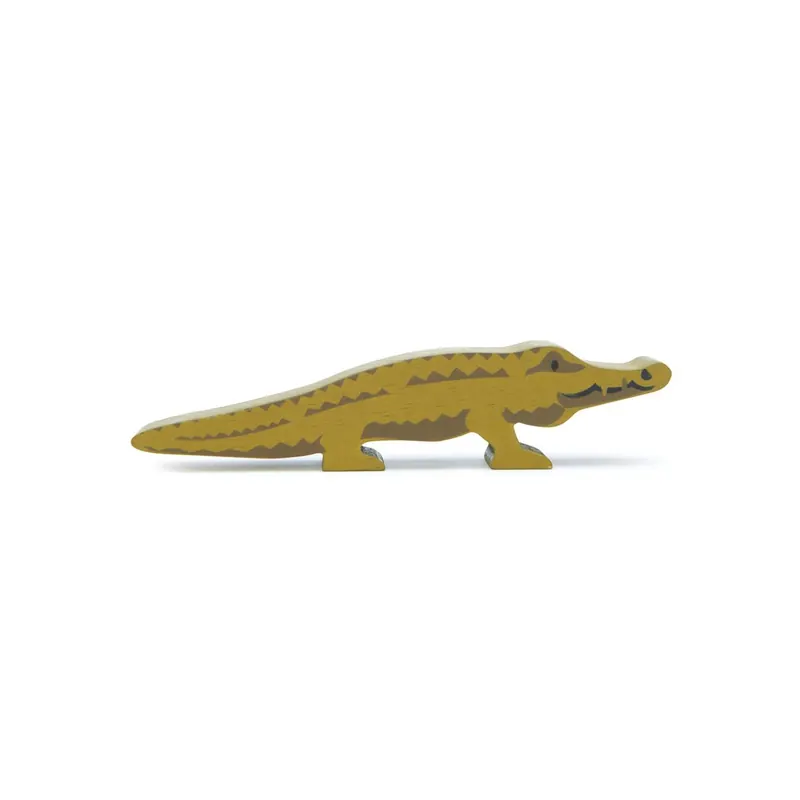 Crocodile Tender Leaf - Jouet en bois - figurine les Animaux d'Afrique