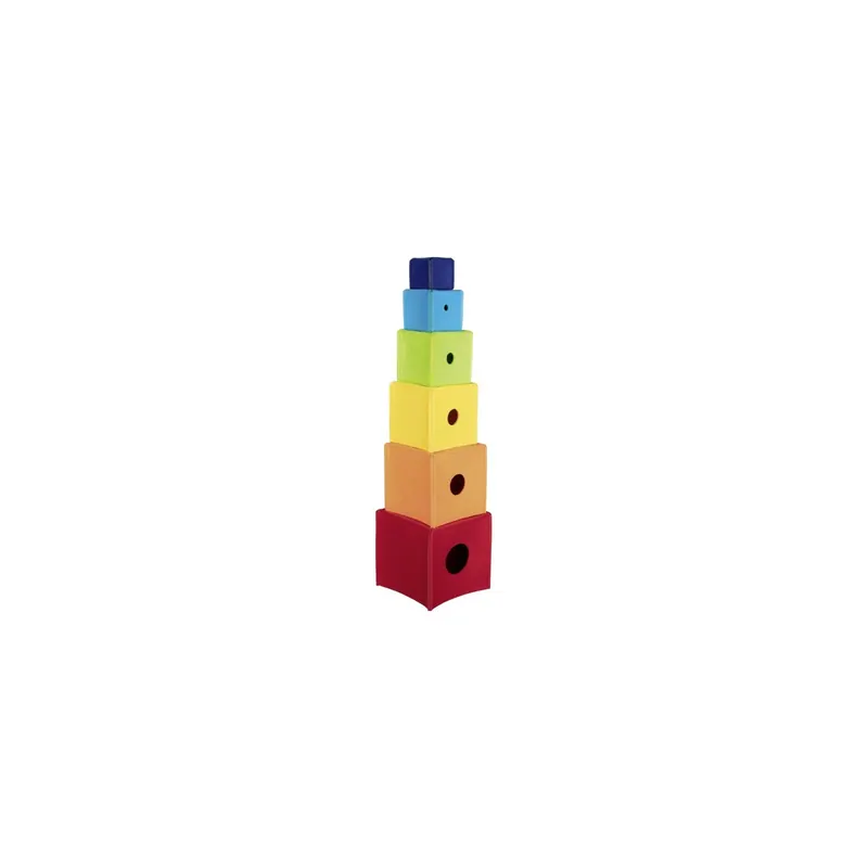 Cubes à empiler Arc-en-ciel - Goki 58676