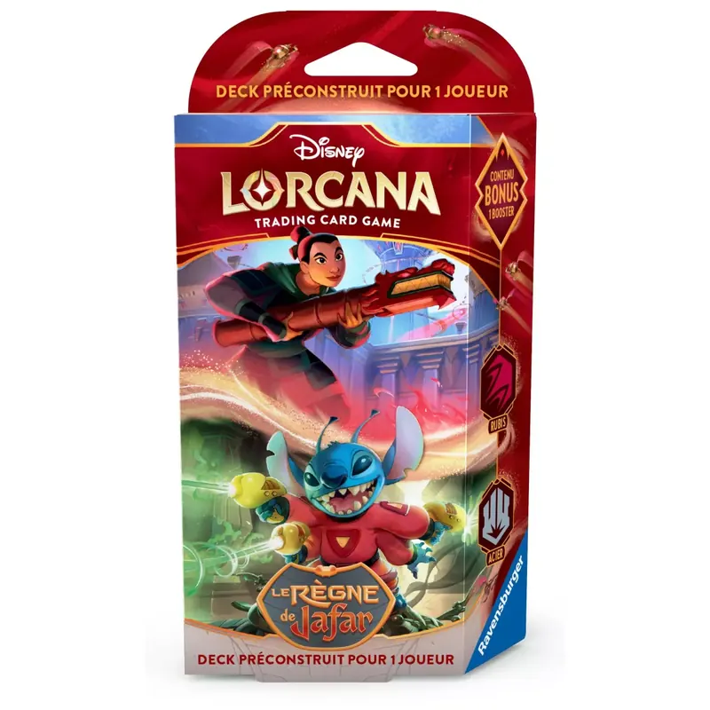Disney Lorcana : Deck de Démarrage Rubis / Acier - Set 8 Le Règne de Jafar