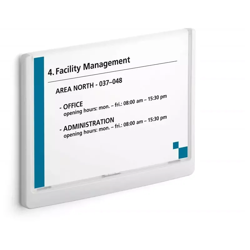 DURABLE Plaque de porte CLICK SIGN format A5, blanc