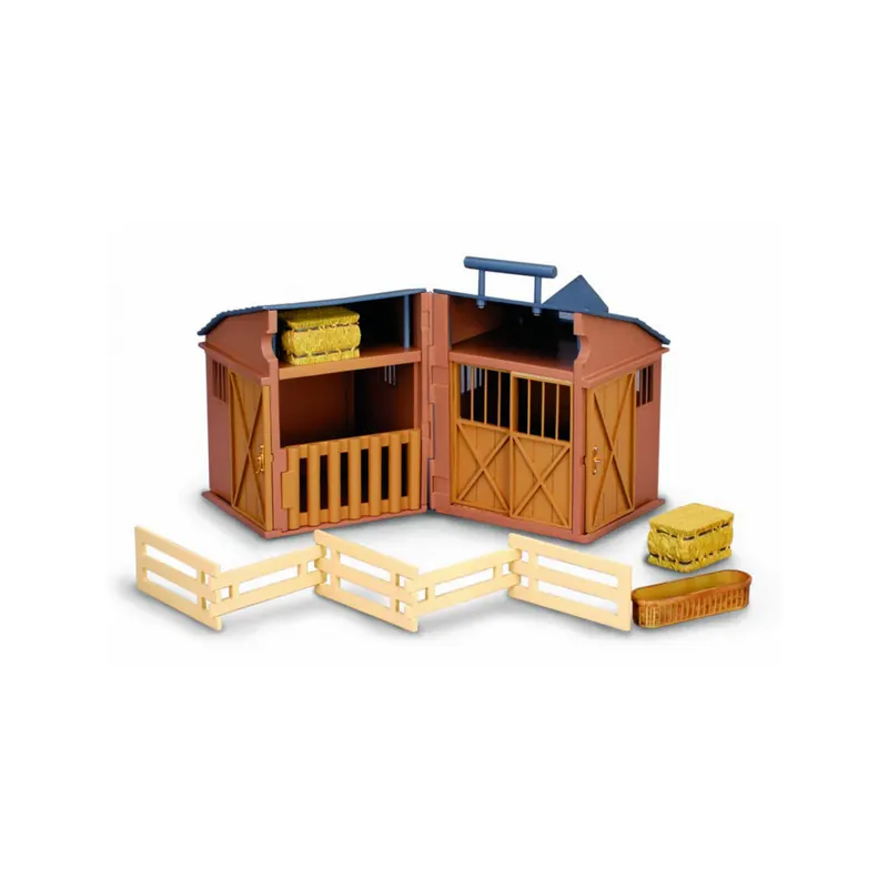 Ecurie Collecta avec accessoires - Jouet scène miniature - Diorama