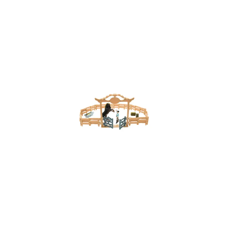 Enclos de Ranch Western avec Cheval et Cowboy – Mojo