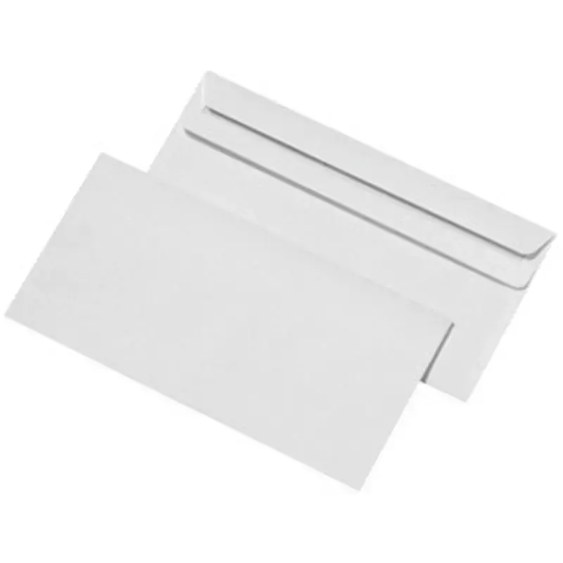 Enveloppe C6 114 × 162 mm autocollante sans fenêtre, blanche 70 g (boîte de 1000)