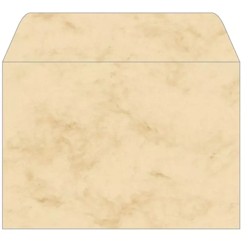 Enveloppe - C6 - 90 g/m2 - gomme - design marbre beige