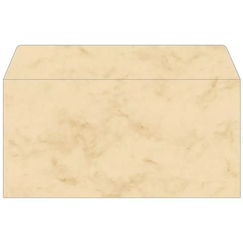 enveloppe - long - 90 g/m2 - gomme - marbre beige