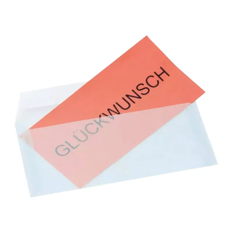 Enveloppes 110x220 transparentes gommées
