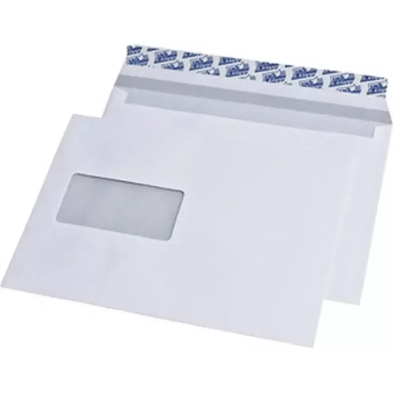Enveloppes à bande de protection avec fenêtre à gauche - C5 - 162 x 229 mm - 500 pcs - blanc