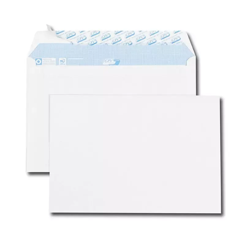 Enveloppes à bande de protection sans fenêtre - C5 - 162 x 229 mm - 500 pcs - blanc