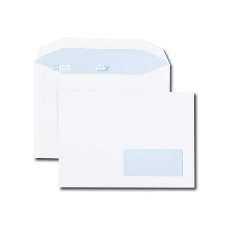 Enveloppes à fenêtre à droite - C5 - pour mise sous pli mécanique - 500 pcs