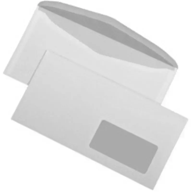 Enveloppes à gomme avec fenêtre a droite - C6/5 - 114 x 229 mm - 1000 pcs - blanc