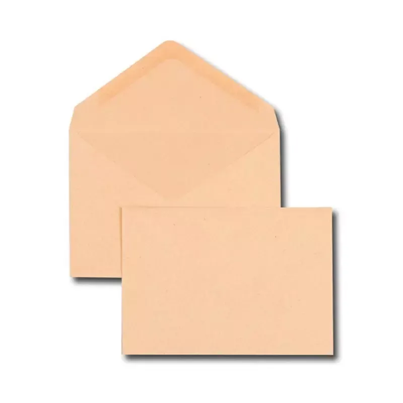 Enveloppes à gomme sans fenêtre - C6 - 114 x 162 mm - 500 pcs - marron clair