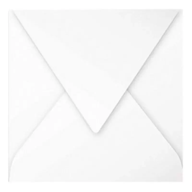 Enveloppes carrées 140 mm - fermeture gommée - blanc